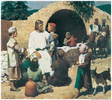 Cristo y los niños Pinturas al óleo